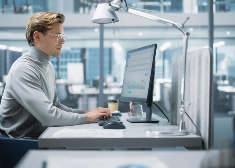 employee managing multi-site stores cash operations