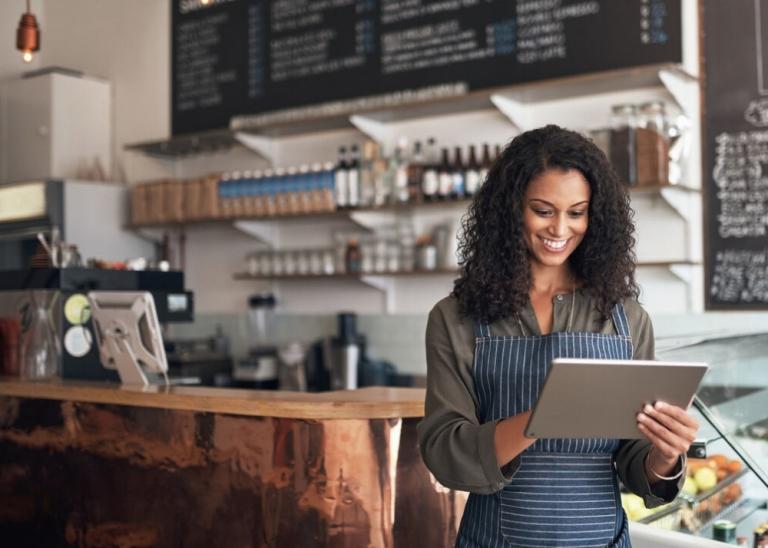 store manager managing cash with intelligence