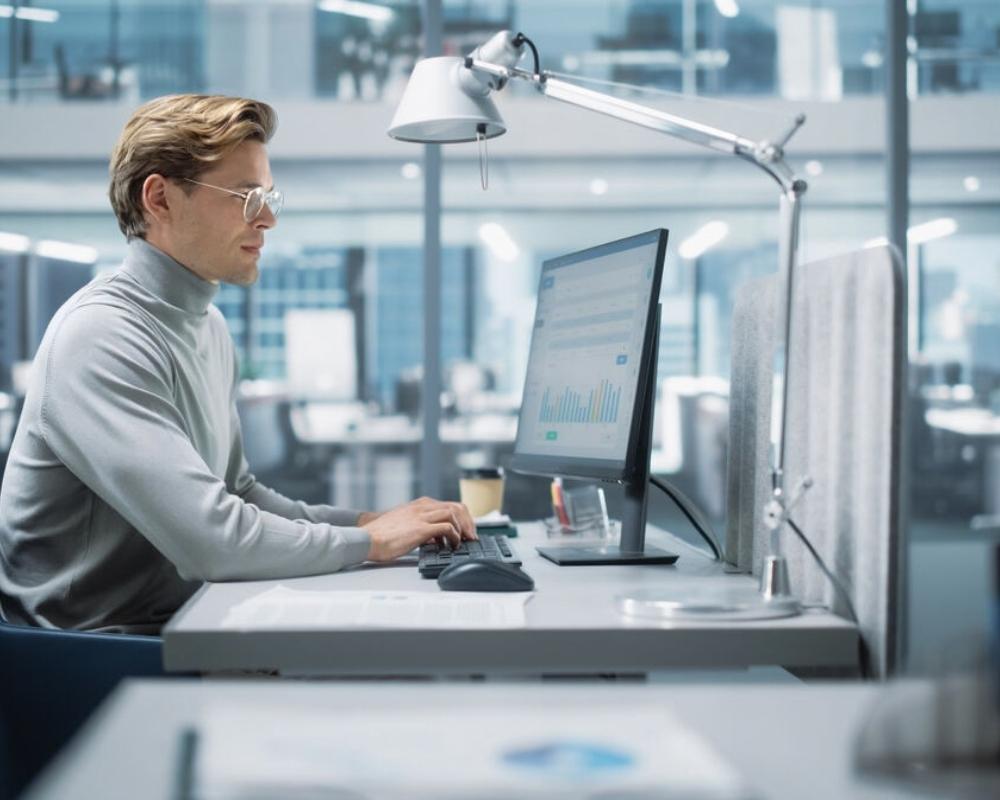 employee managing multi-site stores cash operations