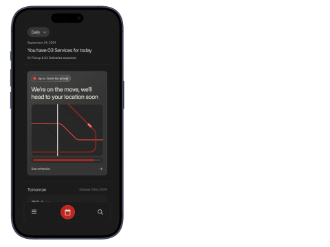 MoneyTrak App Routing Visibility Feature