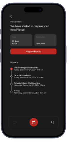 MoneyTrak Mobile App Route 2